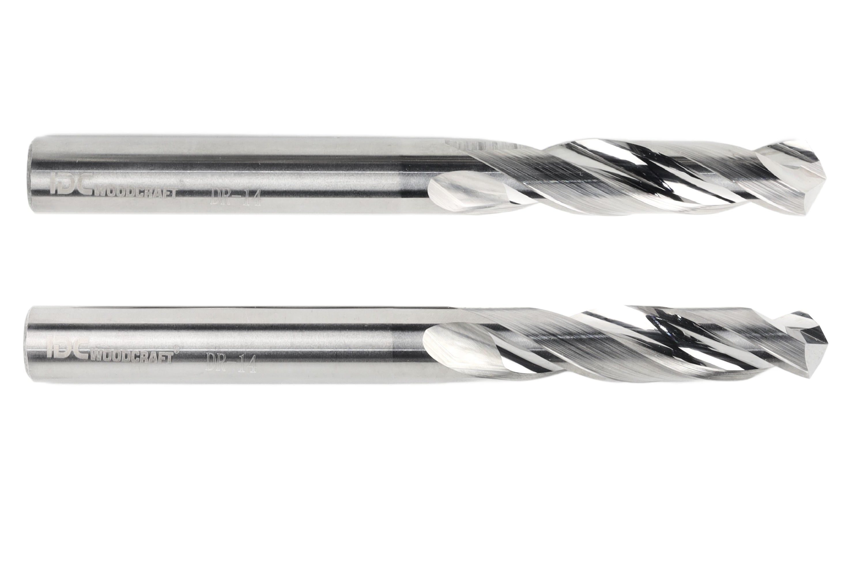 Set of 2 Extreme-Performance 1/4" Drill Bits for CNC Routers, 1/4 Shank