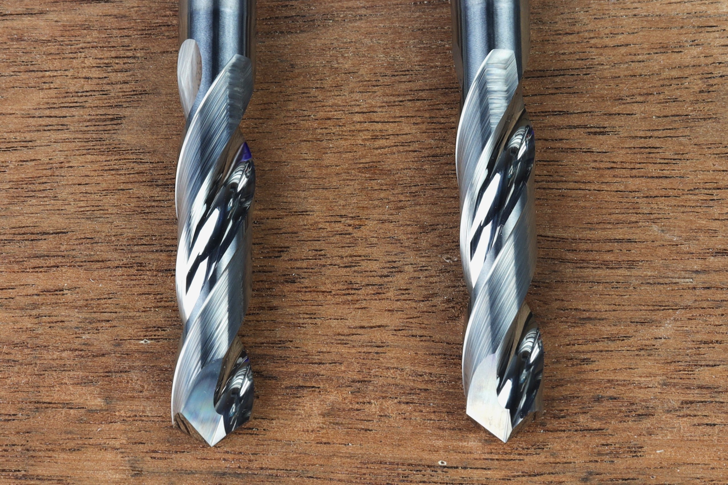 Set of 2 Extreme-Performance 1/4" Drill Bits for CNC Routers, 1/4 Shank