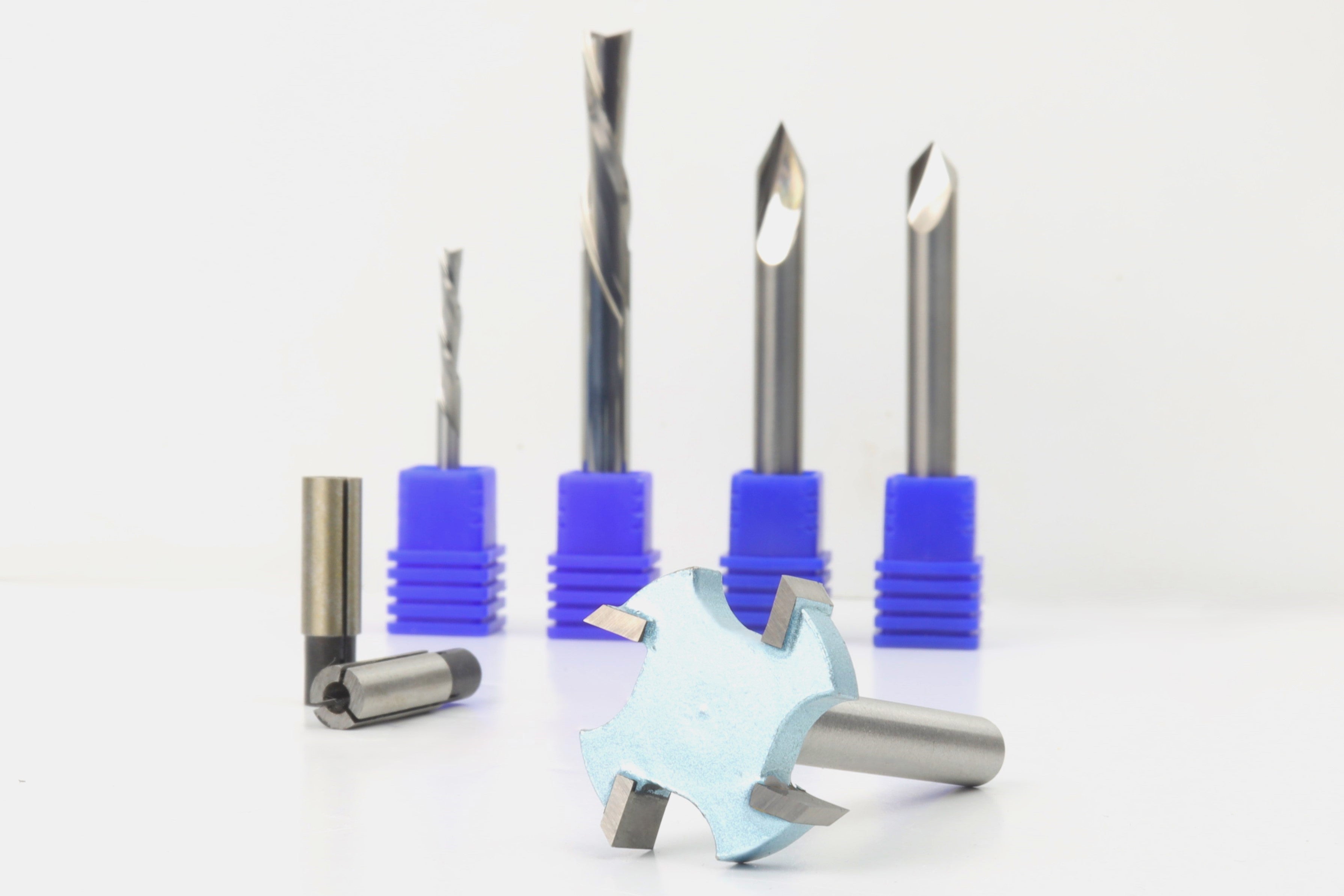 IDC Woodcraft 6pc CNC Router Bit Starter Kit – The Essential Set for Beginners + FREE Bonuses – Save $15