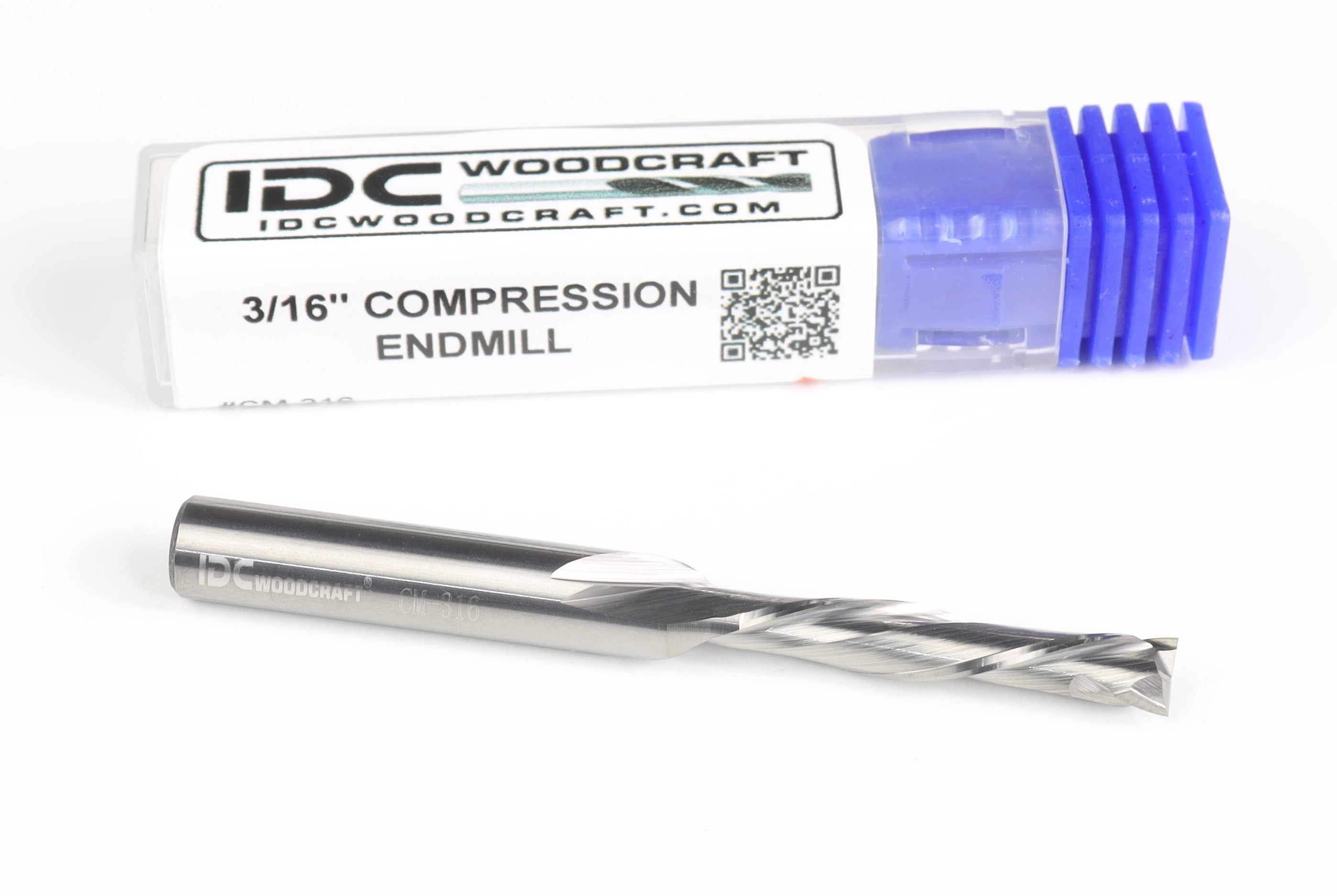 3/16" Compression Bit For CNC Routers, 1/4" Shank