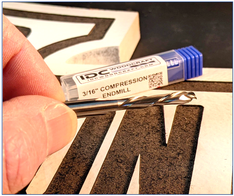 idc woodcraft 3/16" compression bit for cnc routers