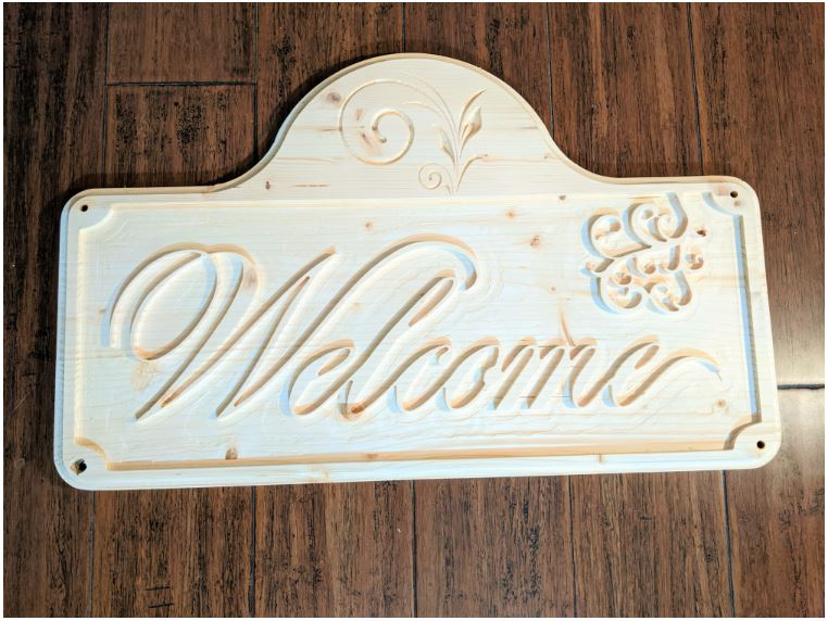 welcome sign project made on CNC router