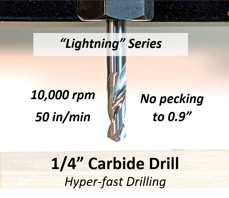 1/4" shank carbide drill bit for cribbage boards by idc woodcraft