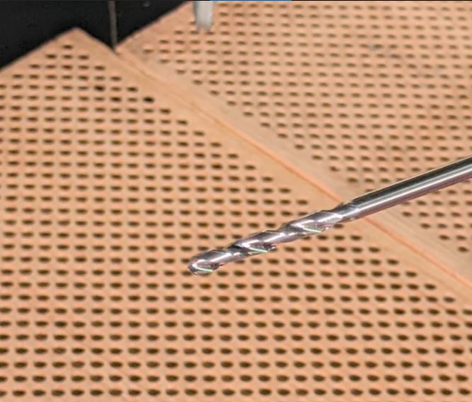 1/8" Carbide drill bit for cnc router projects like cribbage boards