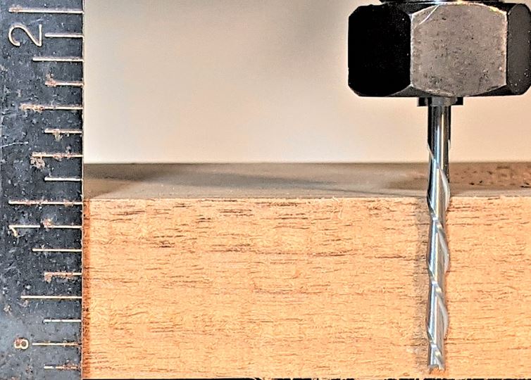 1/8" extended downcut carbide endmill by idc woodcraft for deep pockets