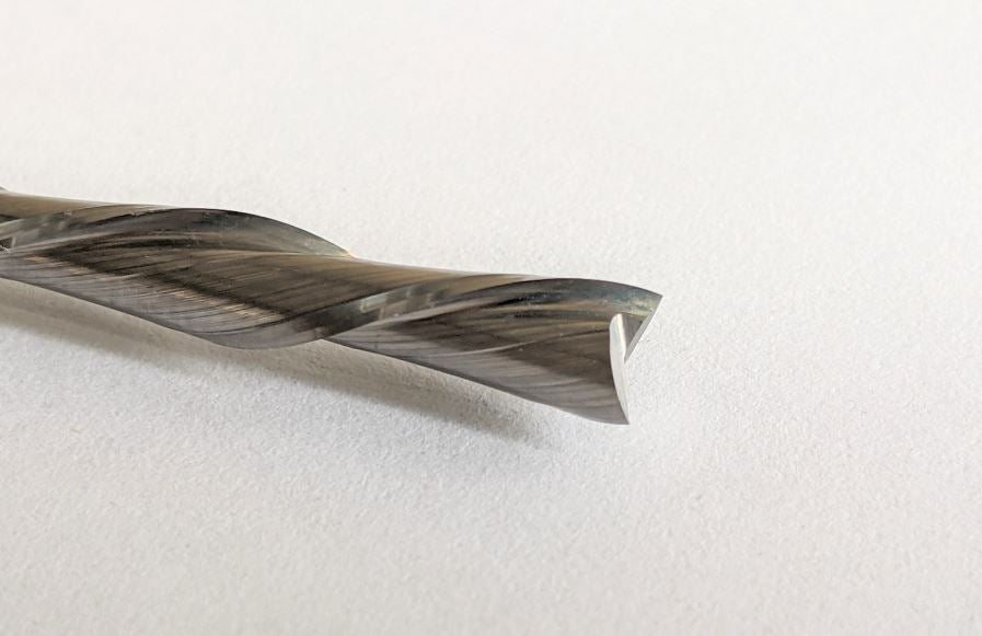 3/16" flute 1/4" shank downcut carbide router bit by idc woodcraft