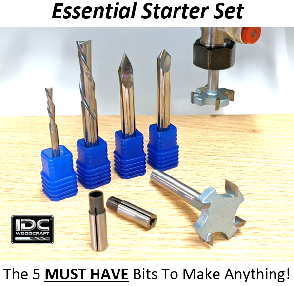 idc woodcraft 6 piece set of cnc router machine bits