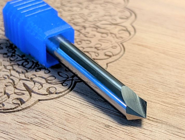 90 degree v bit for fine detail by idc woodcraft
