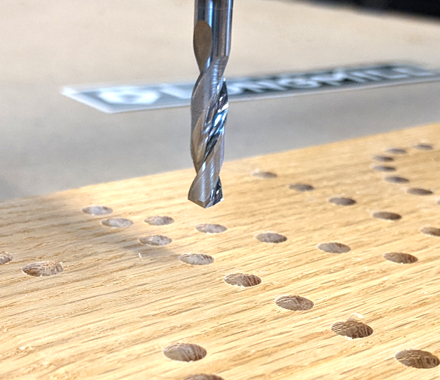 idc woodcraft 1/4" carbide drill bitfor cnc routers and projects like cribbage boards