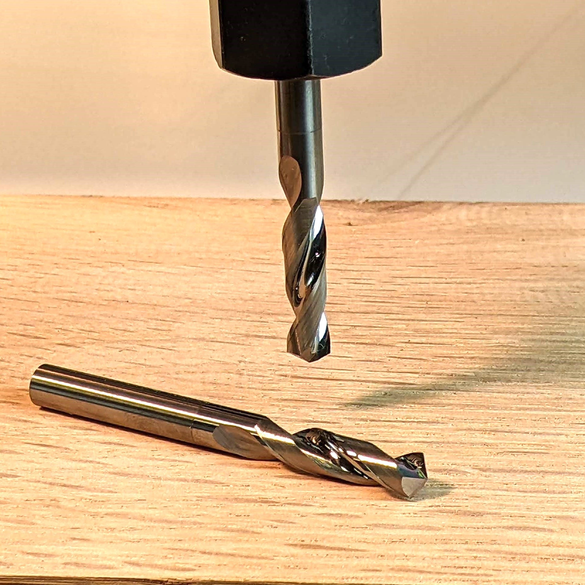 idc woodcraft 1/4" carbide drill bit for cnc routers and projects like cribbage boards