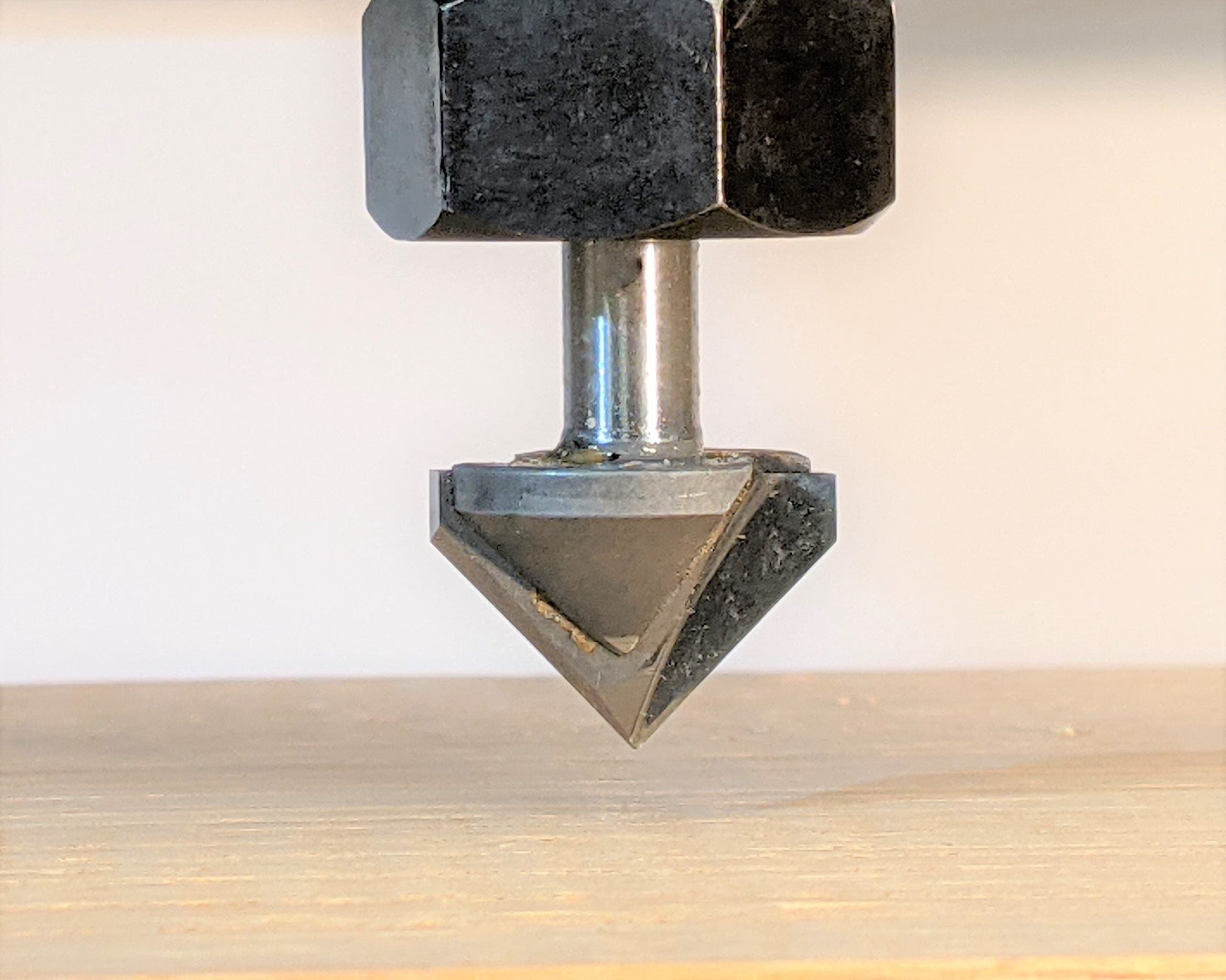 Large Body V-Bit Grooving Set 60, 90, 120 Deg for CNC Routers, 1/4 Shank