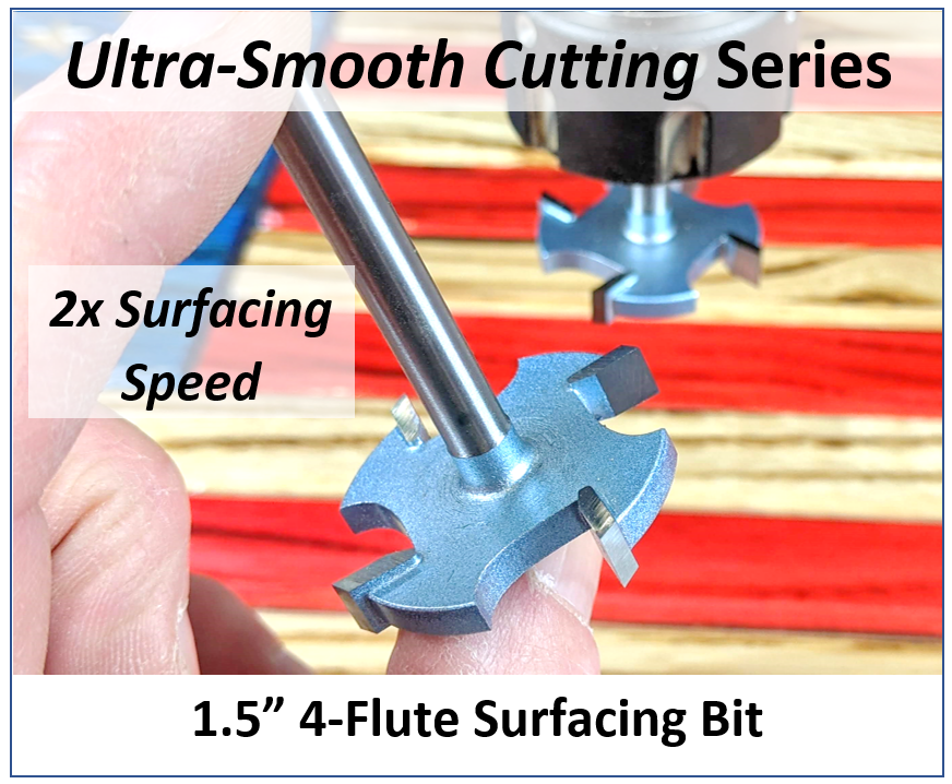 1.5" CNC router surfacing bit by IDC woodcraft