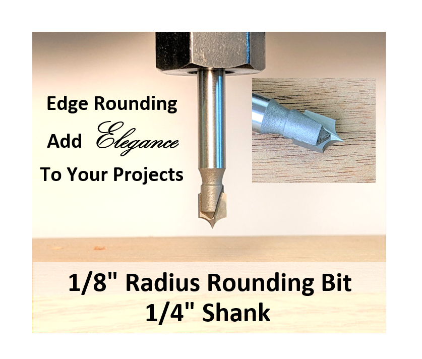 1/8" radius round over bit for cnc routers