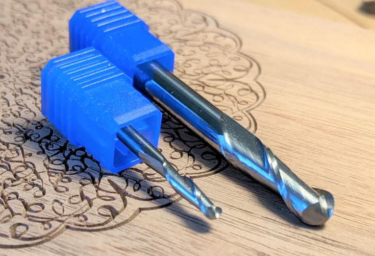 tapered ball nose set 1/4" and 1/8" shank set for cnc machine