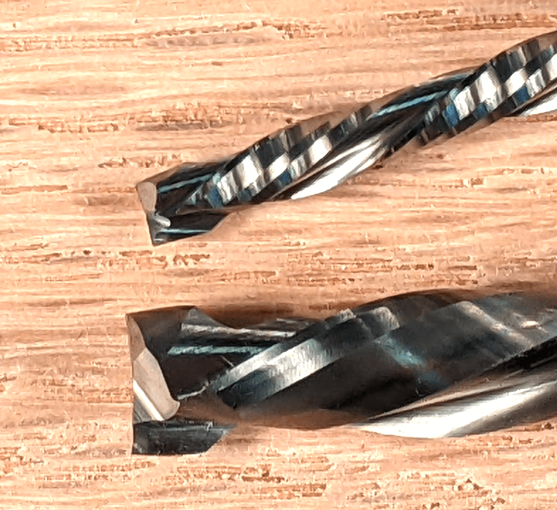 idc woodcraft cnc compression bit 1/4" 1/8" set for cnc routers