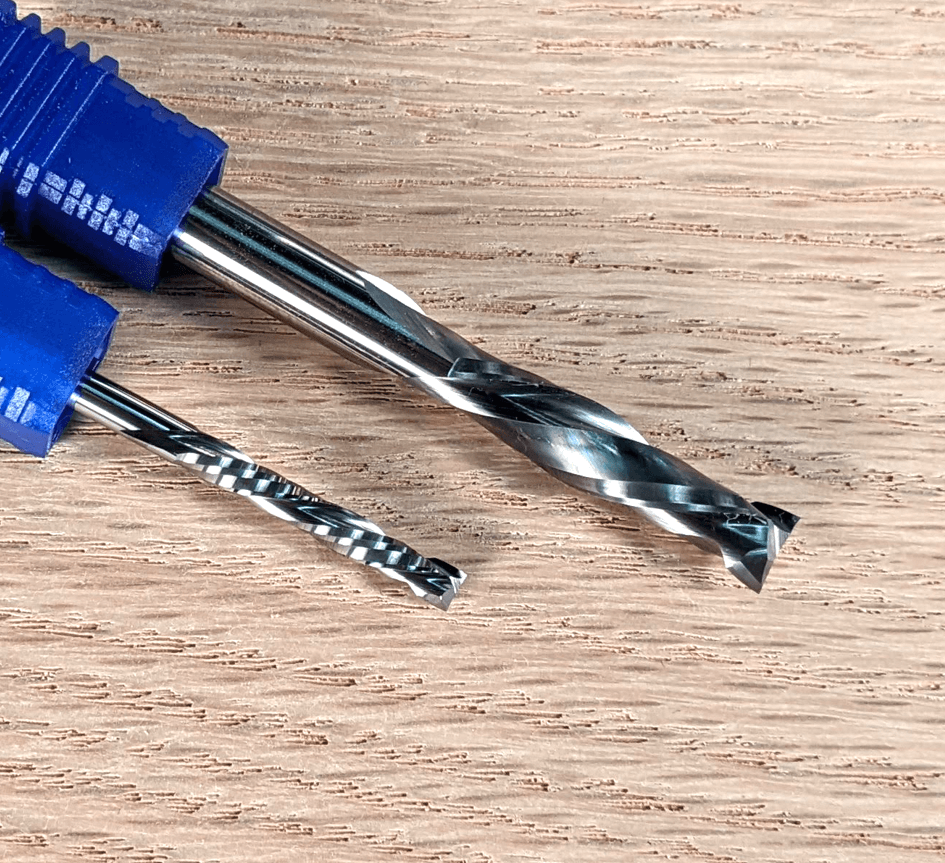 idc woodcraft cnc compression bit 1/4" 1/8" set for cnc routers