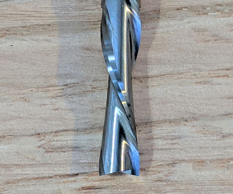 1/4" down cut bit for cnc routers by idc woodcraft