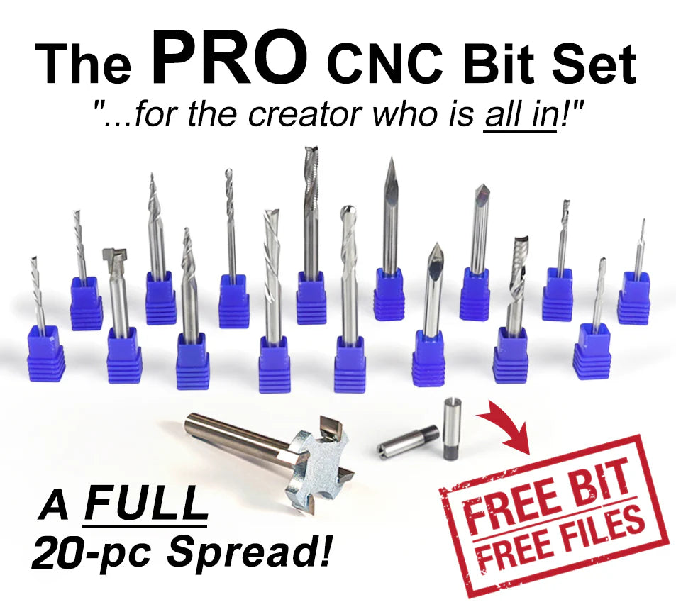 20PC Ultimate CNC Bit Starter Set (Save $125)