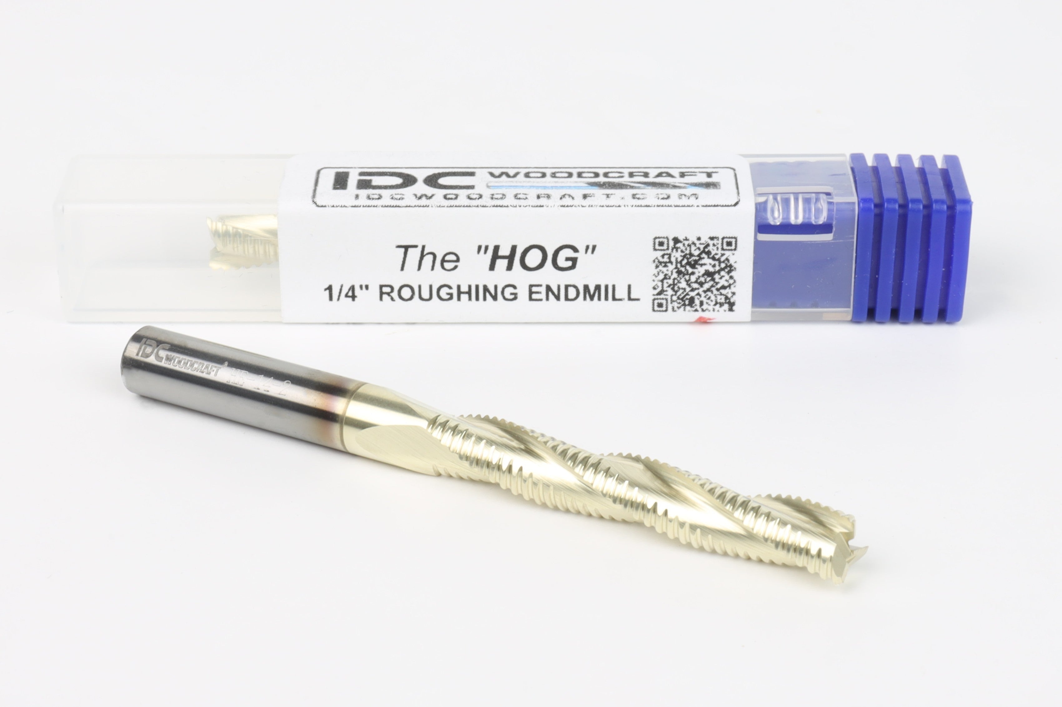 The HOG 1/4" Roughing Endmill Bit For CNC Routers, 1/4" Shank