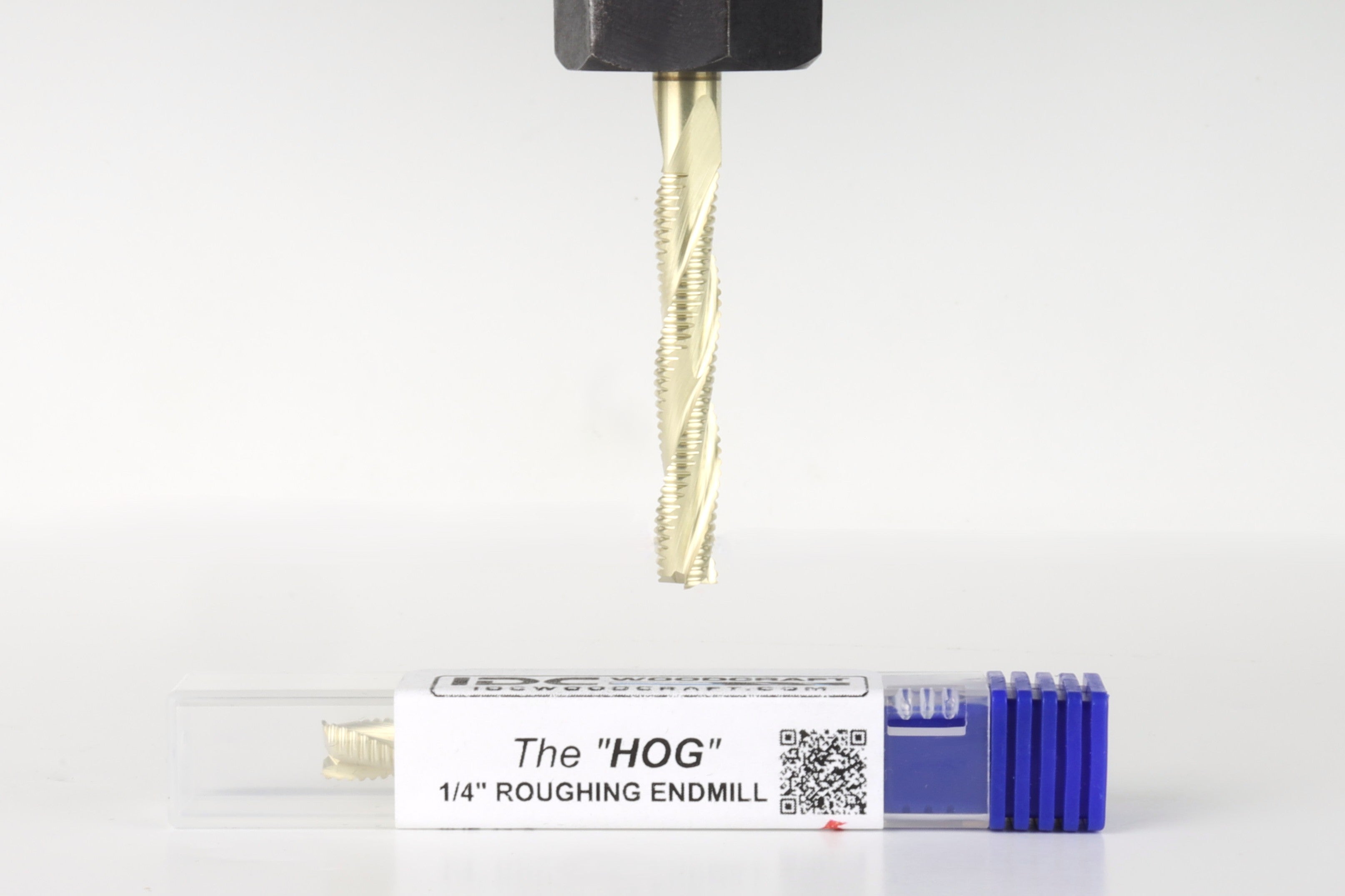 The HOG 1/4" Roughing Endmill Bit For CNC Routers, 1/4" Shank