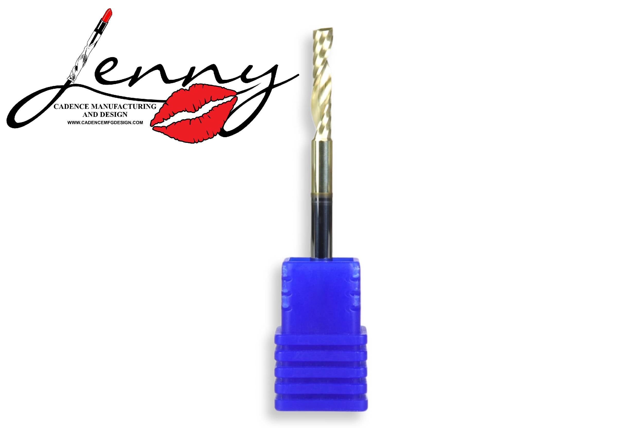 "Oh, Jenny" 1/8" OFlute Endmill for CNC Routers, 1/8" Shank