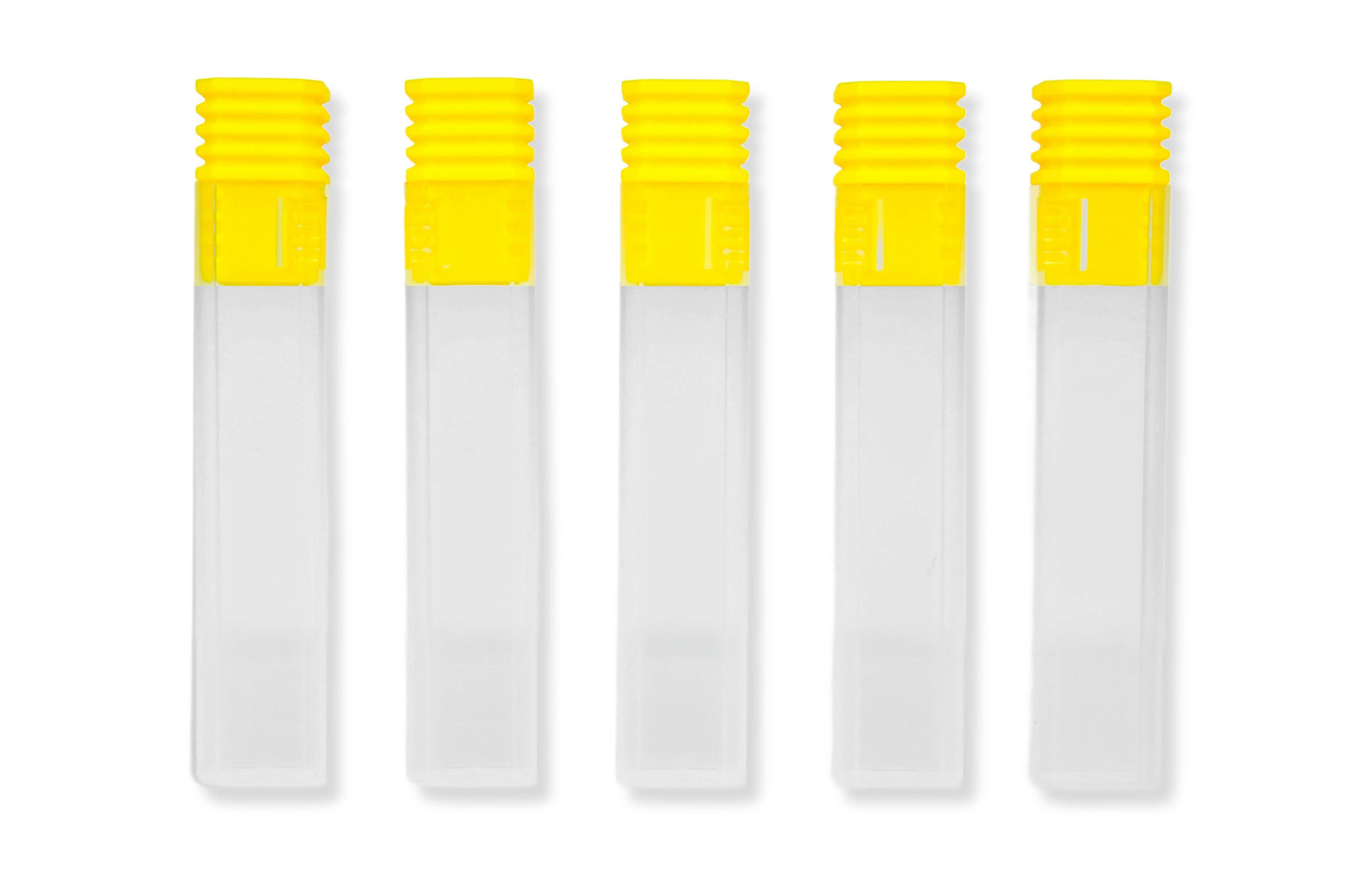 SM CNC Tool Storage Tubes for End Mills & Drill Bits | 5 Pack | 2.3" Length, .43" Width, 1/4" or 1/8" Shank Size