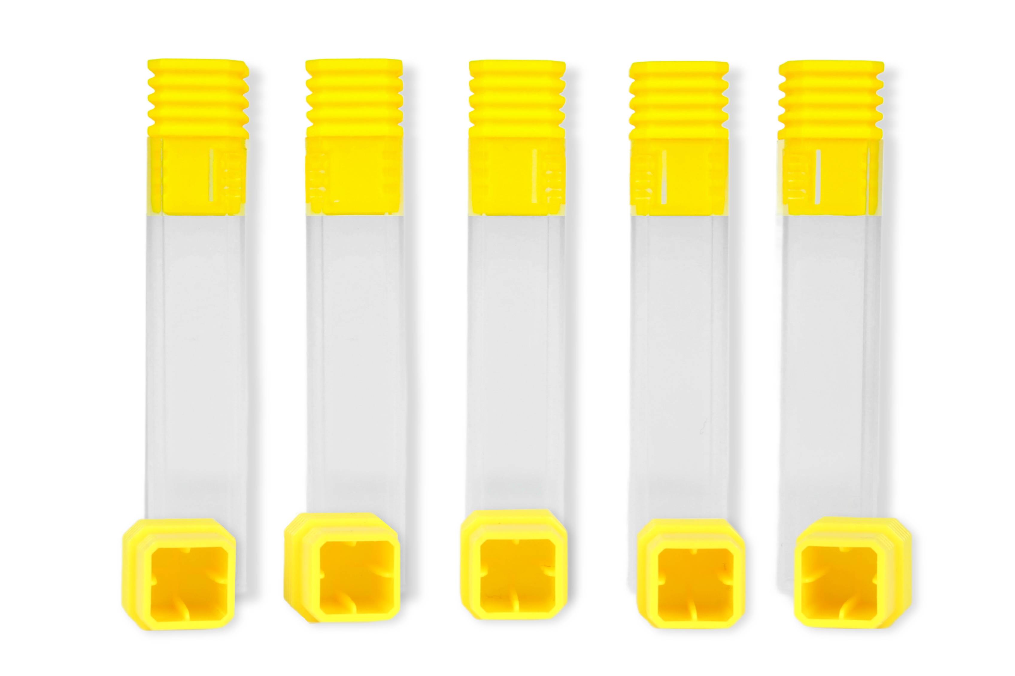 SM CNC Tool Storage Tubes for End Mills & Drill Bits | 5 Pack | 2.3" Length, .43" Width, 1/4" or 1/8" Shank Size