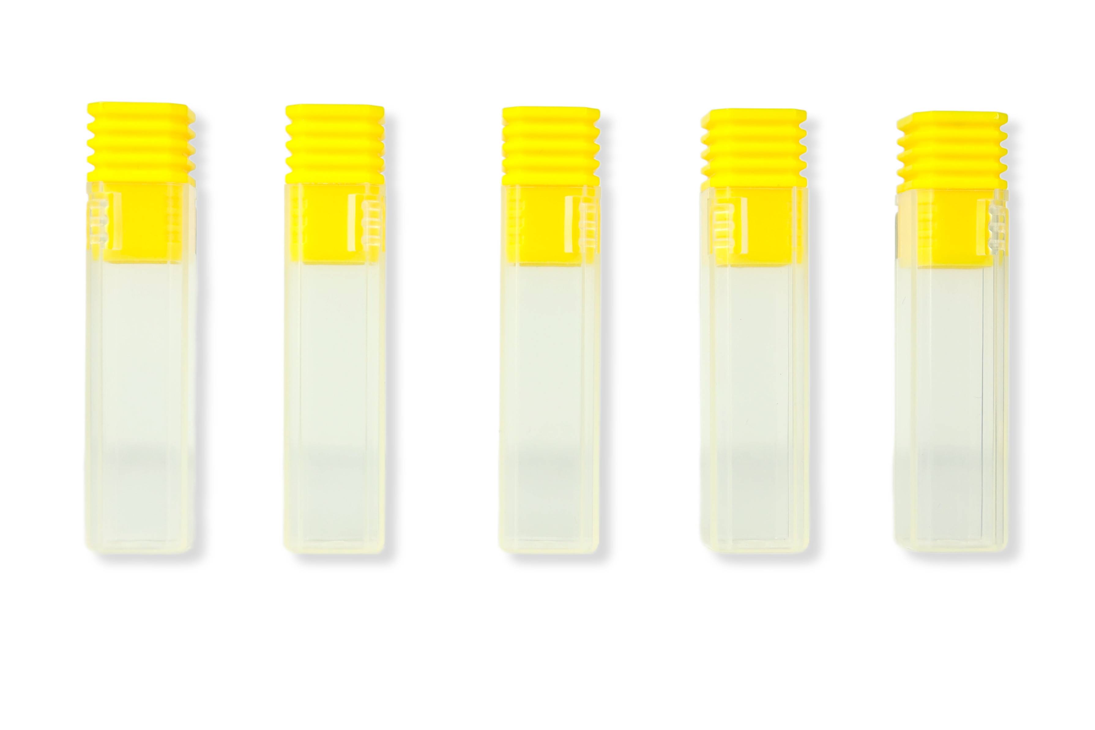 XS CNC Tool Storage Tubes for End Mills & Drill Bits | 5 Pack | 1.8" Length, .43" Width, 1/4" or 1/8" Shank Size