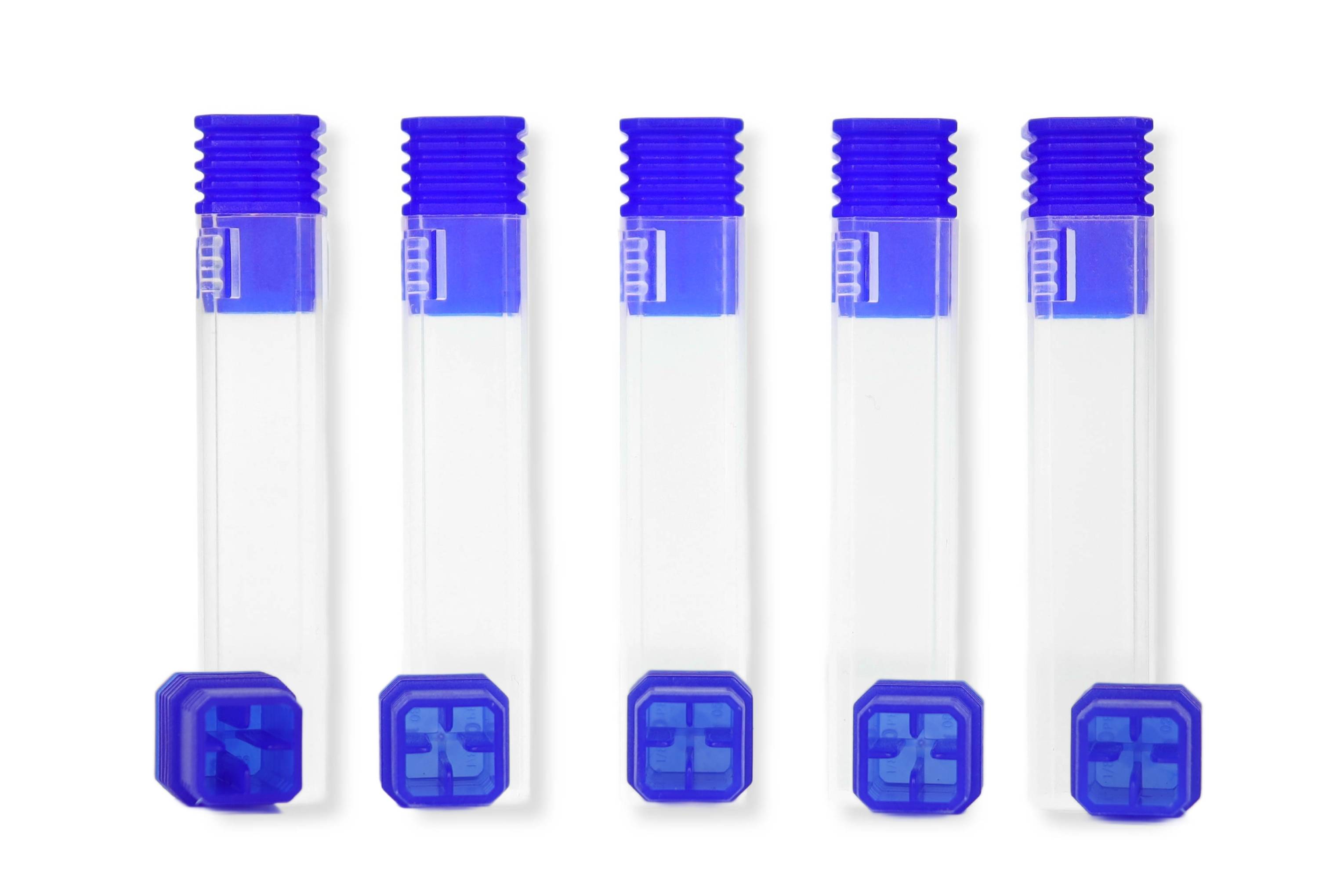 SM CNC Tool Storage Tubes for End Mills & Drill Bits | 5 Pack | 2.3" Length, .43" Width, 1/4" or 1/8" Shank Size