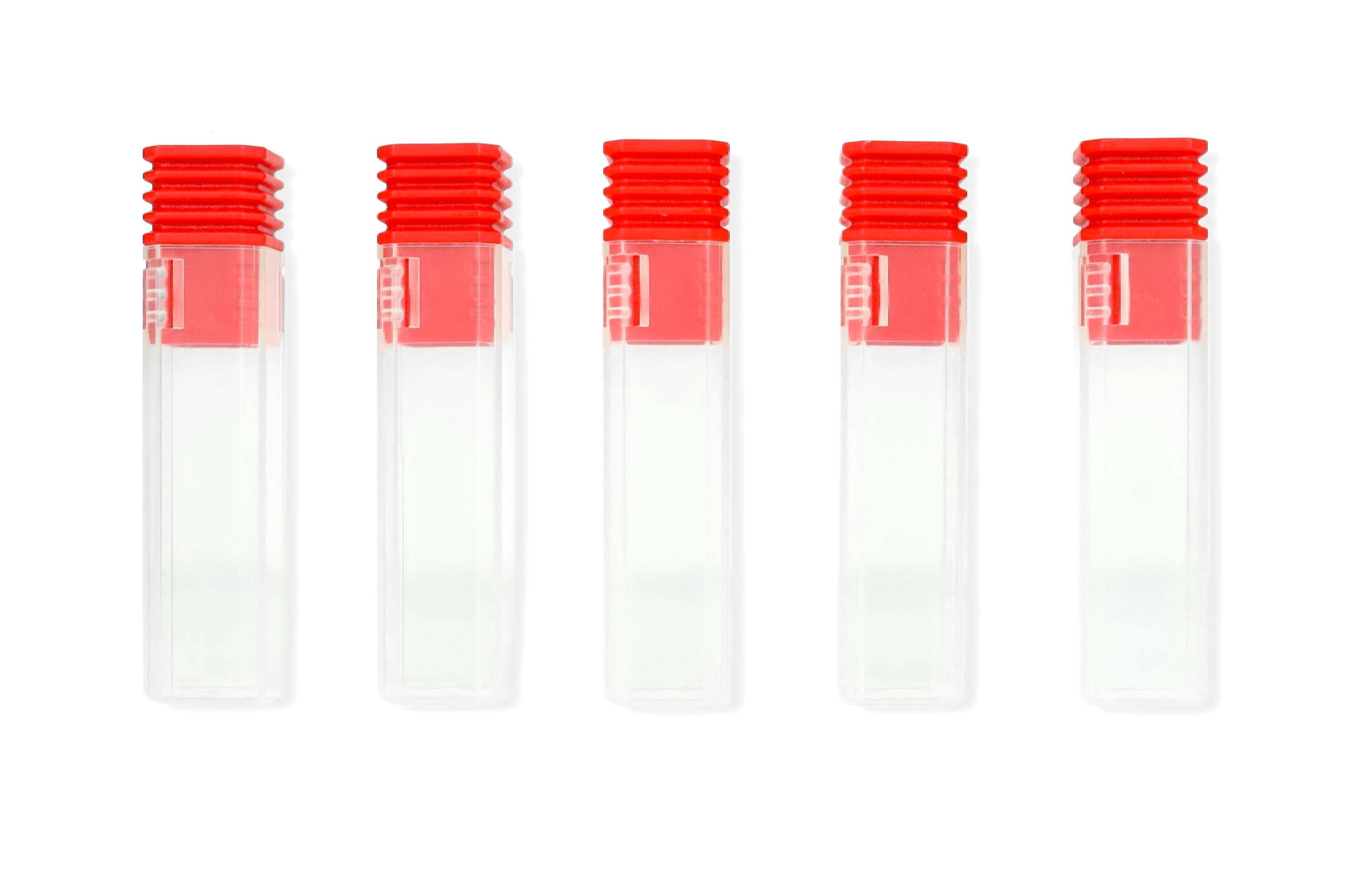 XS CNC Tool Storage Tubes for End Mills & Drill Bits | 5 Pack | 1.8" Length, .43" Width, 1/4" or 1/8" Shank Size