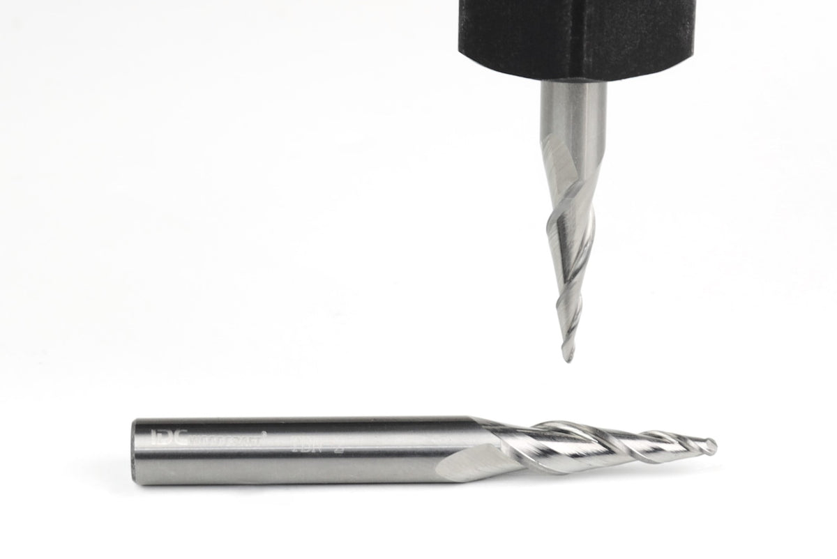 Tapered Ball Nose Bit Set for 3D Carving, Fine and Ultra-Fine Detail