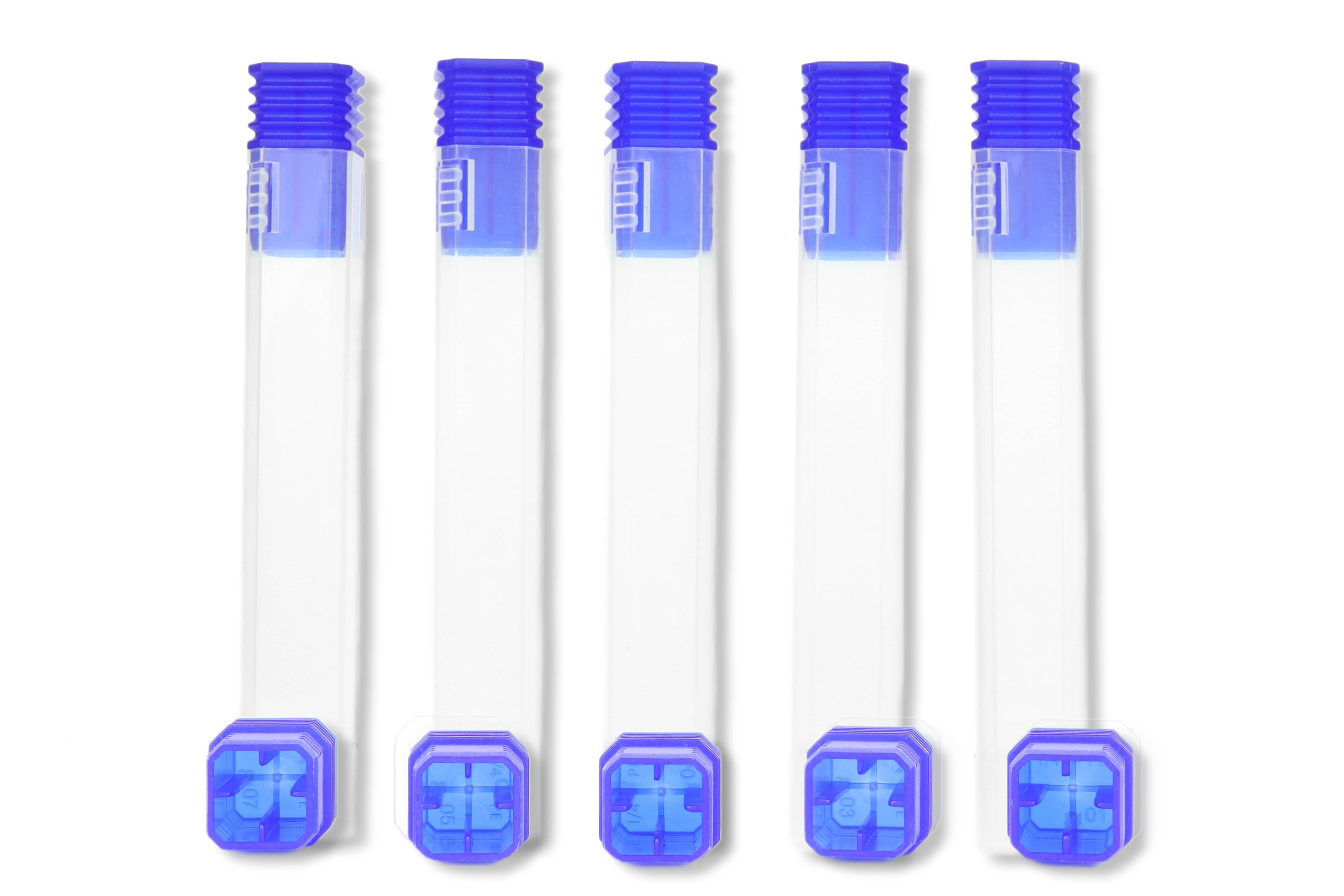 LG CNC Tool Storage Tubes for End Mills & Drill Bits | 5 Pack | 3.6" Length, .51" Width, 3/8" or 1/4" Shank Size