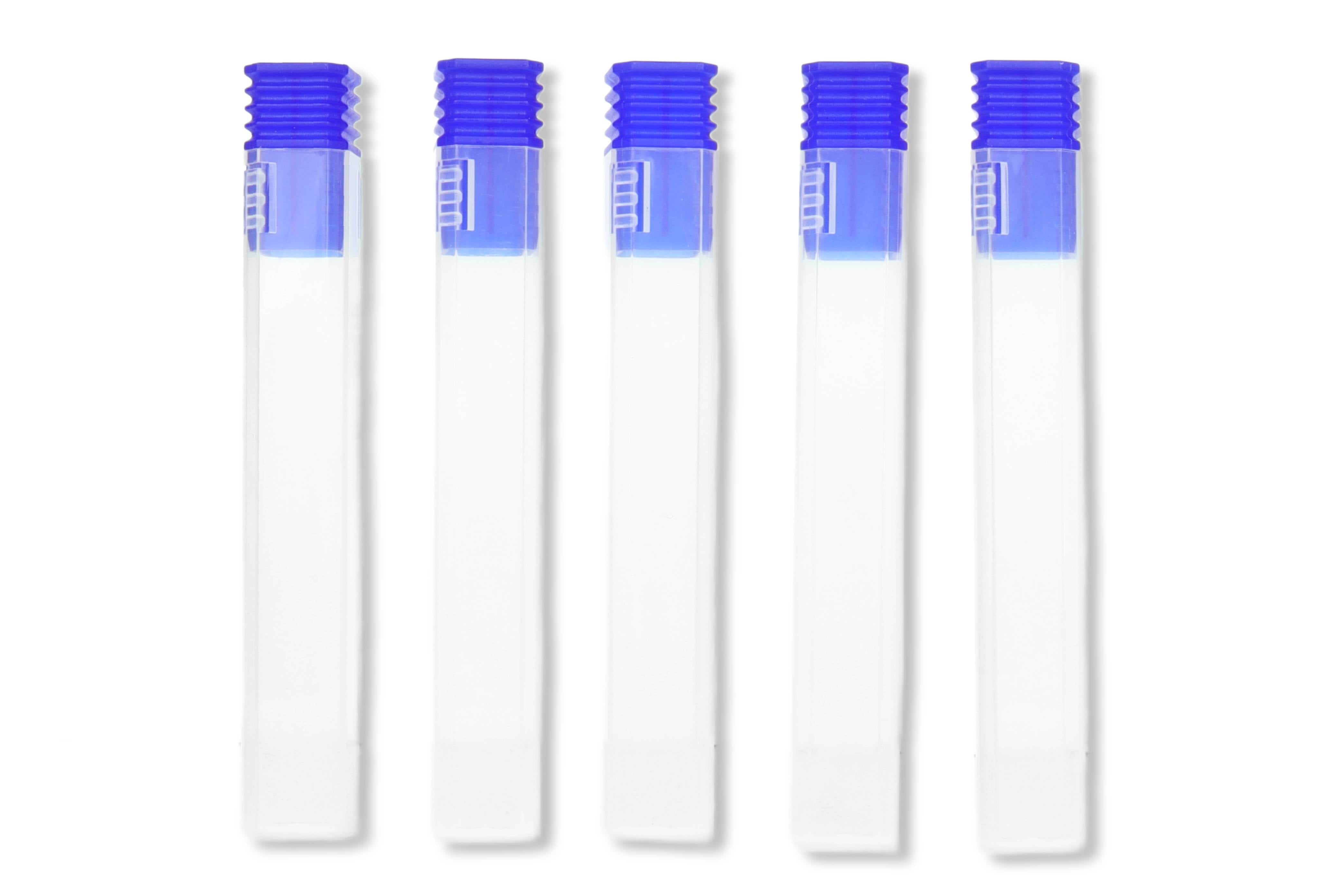 LG CNC Tool Storage Tubes for End Mills & Drill Bits | 5 Pack | 3.6" Length, .51" Width, 3/8" or 1/4" Shank Size