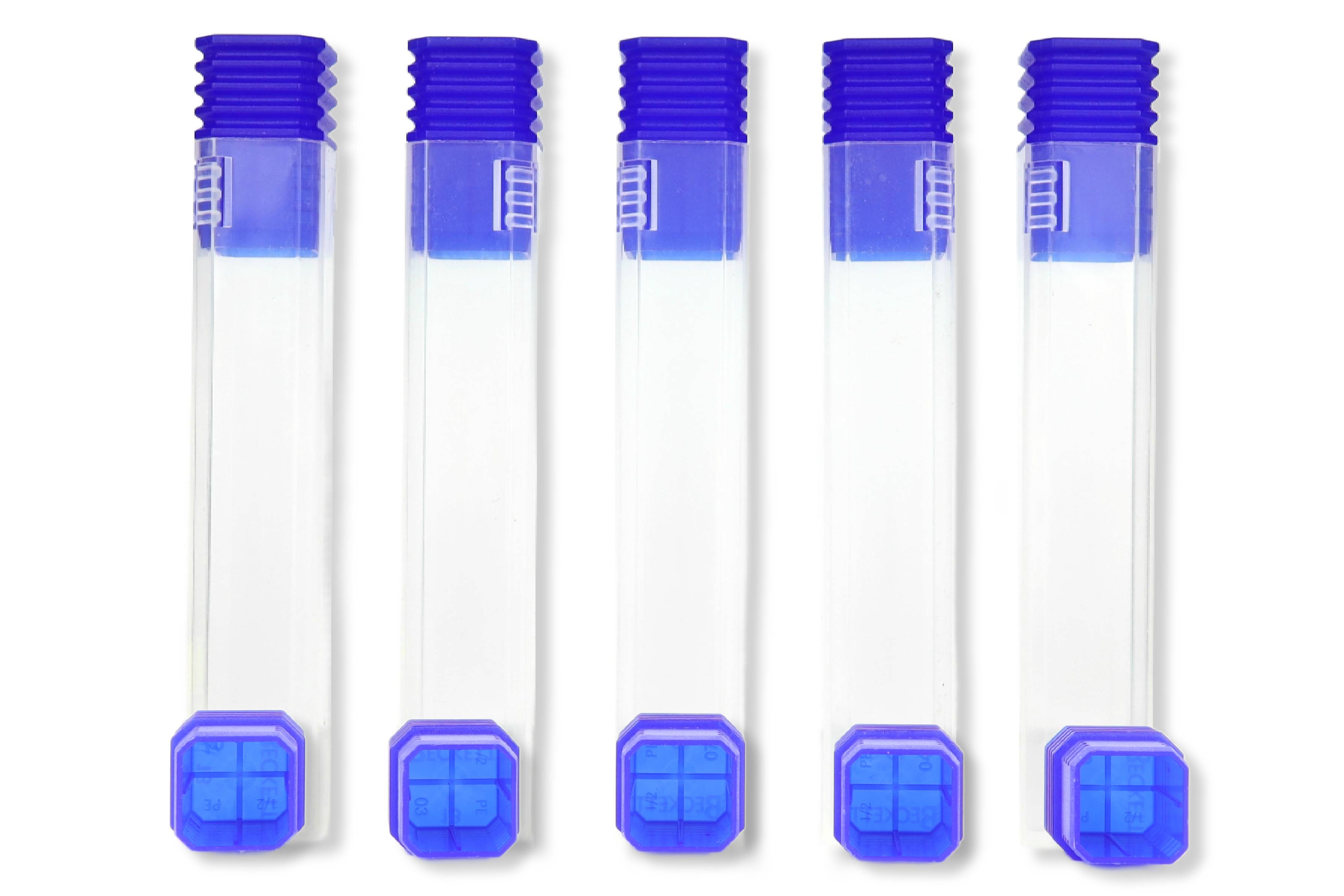 XL CNC Tool Storage Tubes for End Mills & Drill Bits | 5 Pack | 3.6" Length, .62" Width, 1/2" Shank Size.