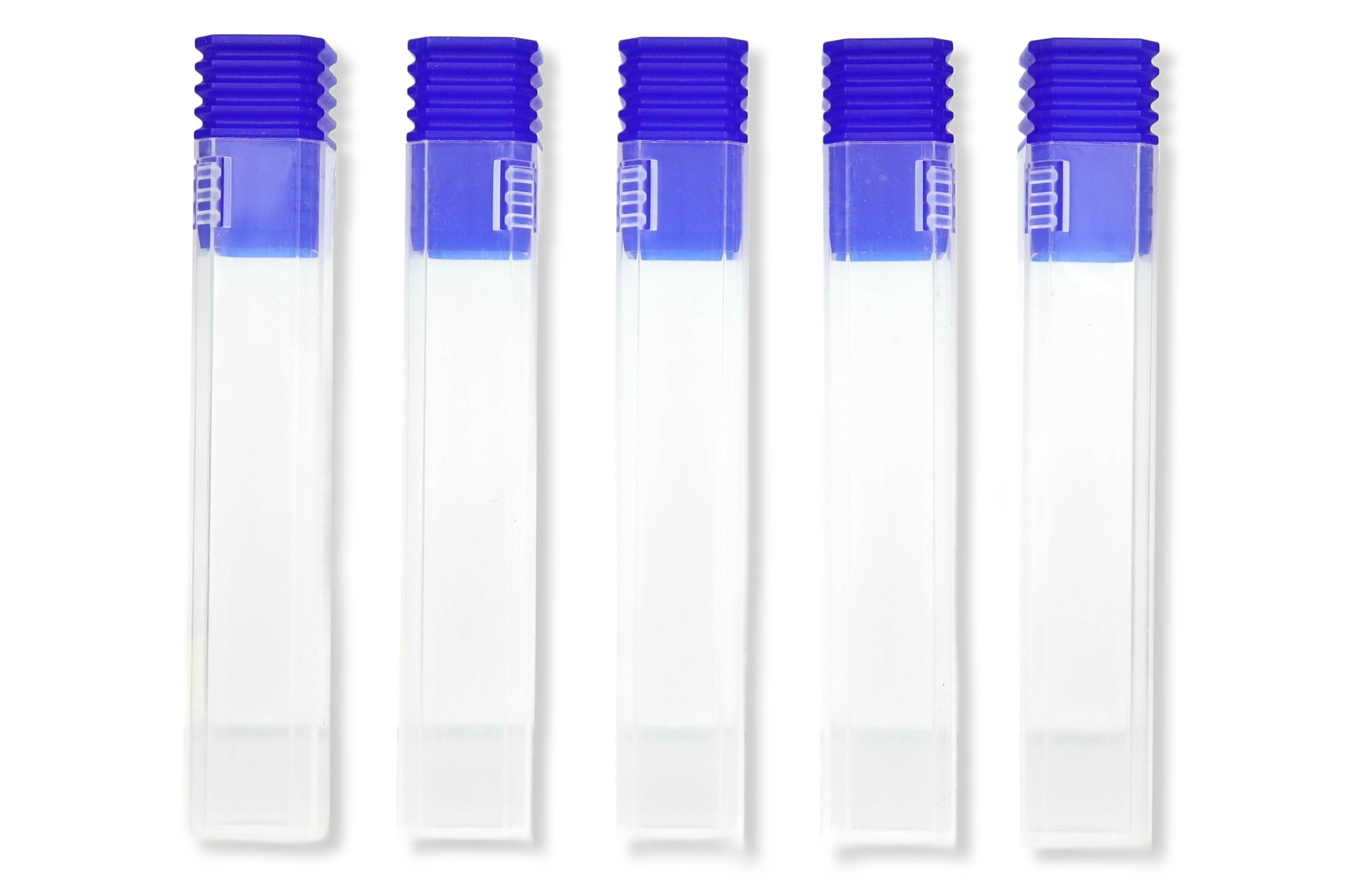 XL CNC Tool Storage Tubes for End Mills & Drill Bits | 5 Pack | 3.6" Length, .62" Width, 1/2" Shank Size.