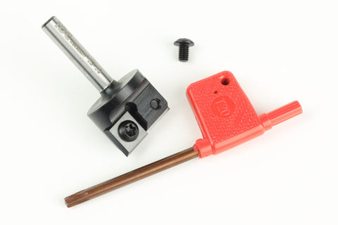1" Indexable Insert Surfacing Bit for CNC Routers – 1/4" Shank, 2-Flute High-Speed Spoilboard Cutter