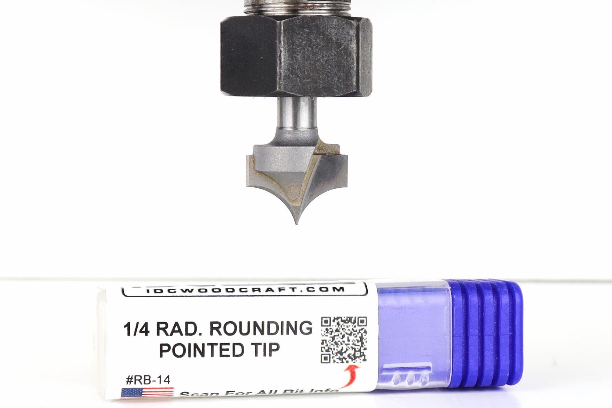 1/4" Radius Round Over Router Bit, 1/4" Shank (Corner/Edge Rounding)