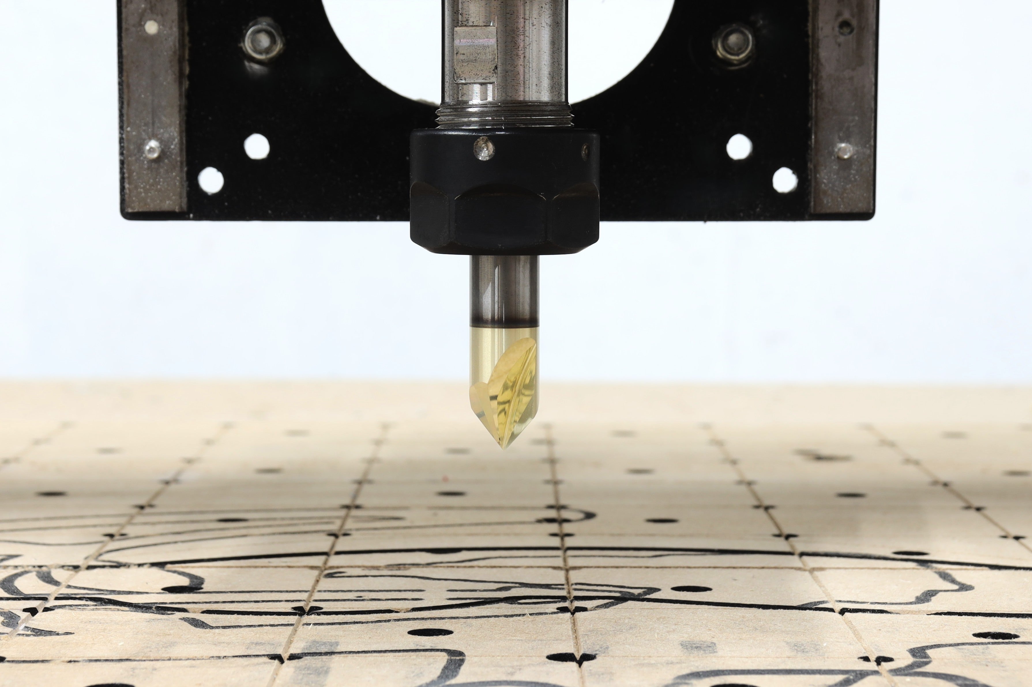 Ultra-Clean Cutting 60 Degree V-bit for CNC Routers, 1/2