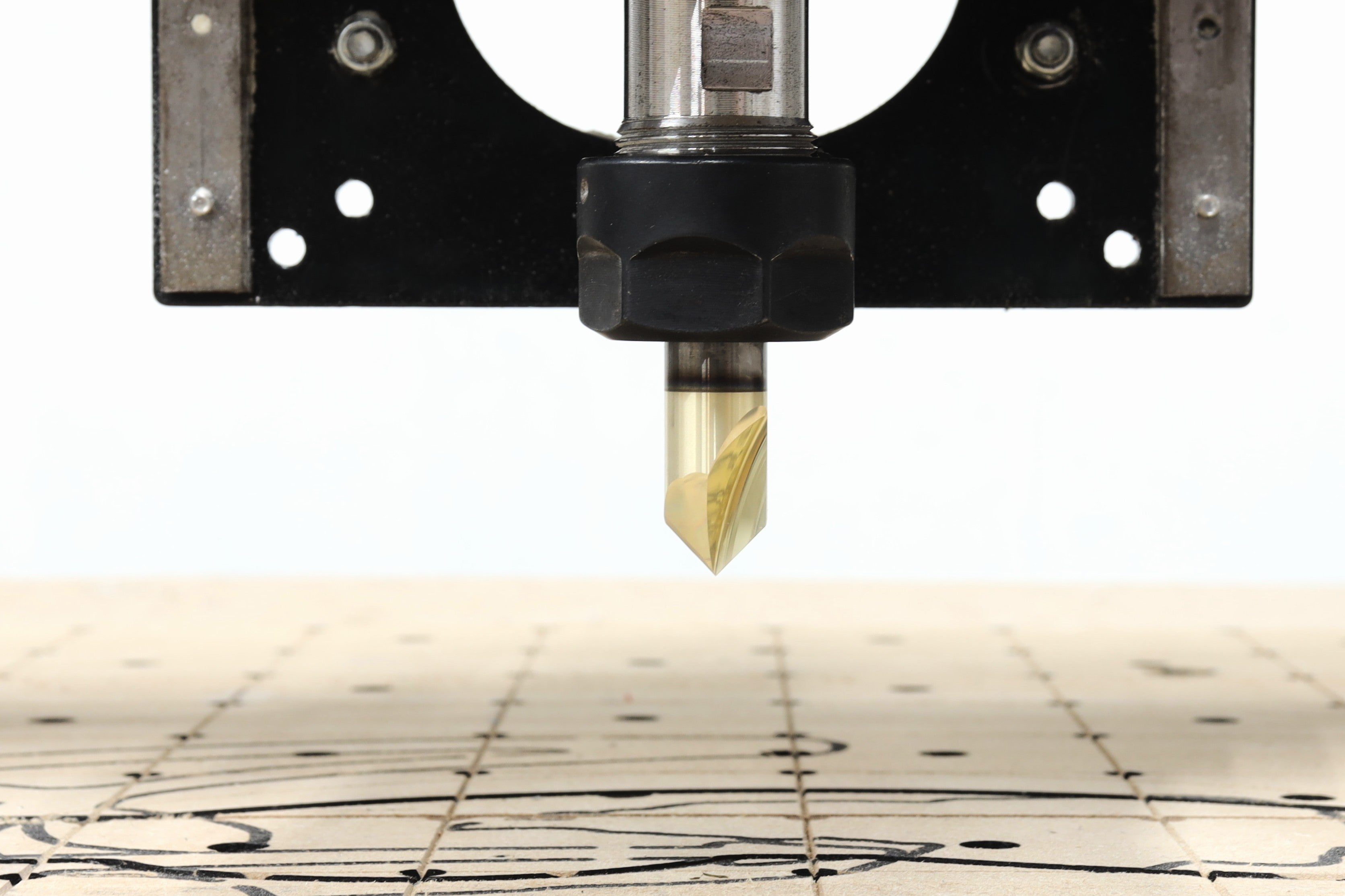 Ultra-Clean Cutting 90 Degree V-bit for CNC Routers, 1/2