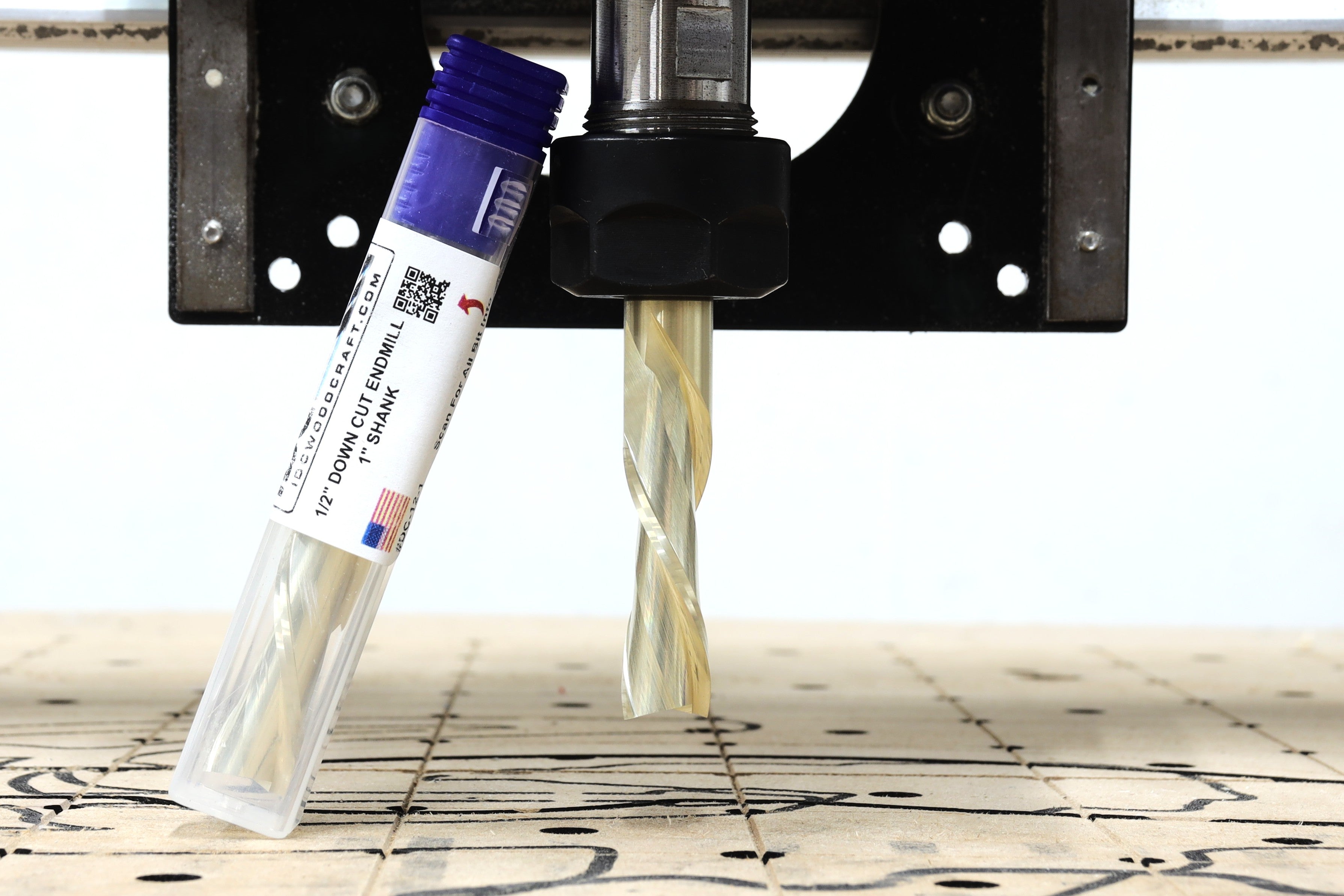 1/2" Down-Cutting Bit Endmill For CNC Routers, 1/2" Shank