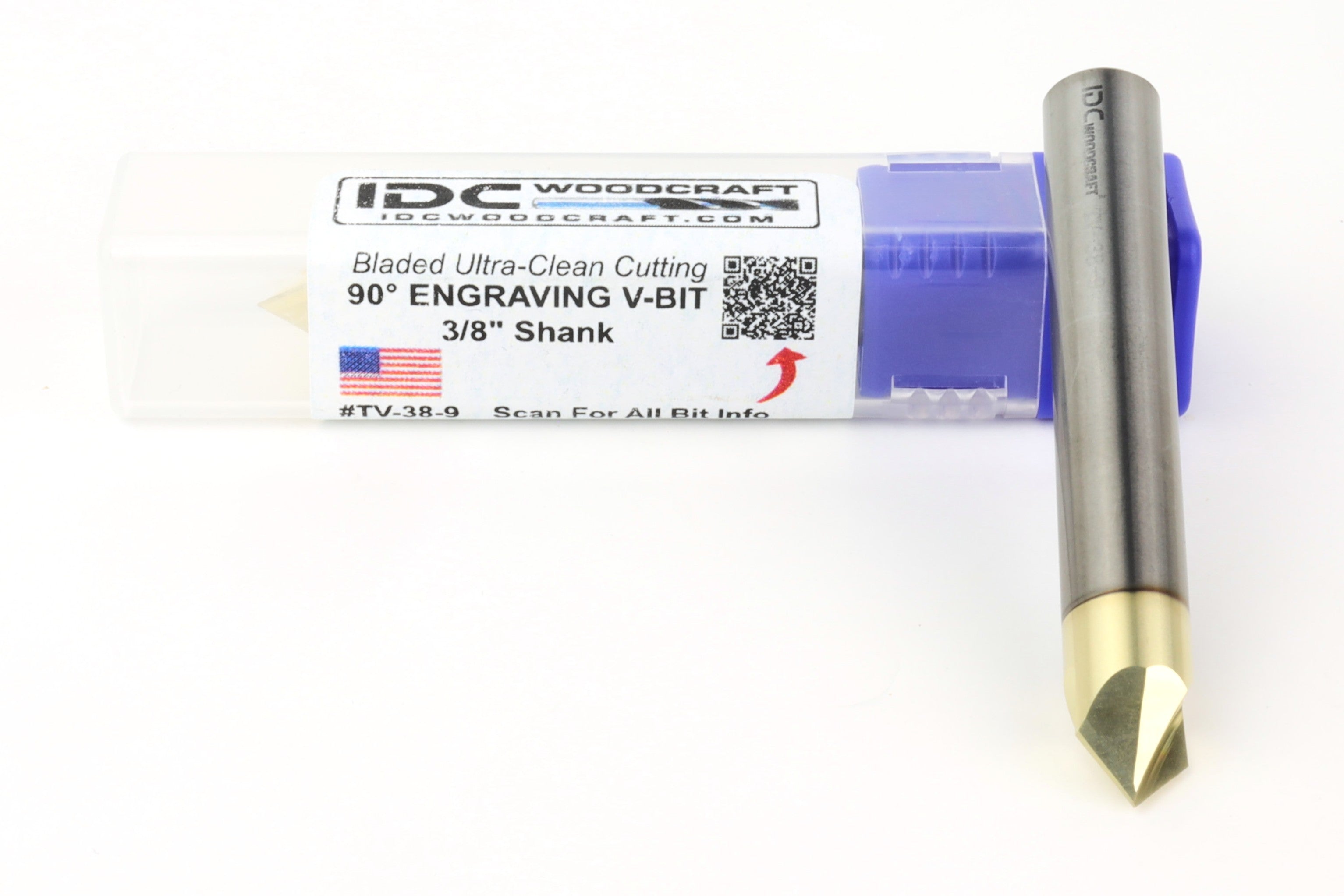 Ultra-Clean Cutting 90 Degree V-bit for CNC Routers, 3/8 Shank – IDC ...