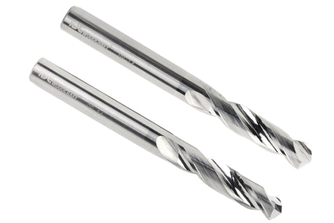 Set of 2 Extreme-Performance 1/4" Drill Bits for CNC Routers, 1/4 Shank