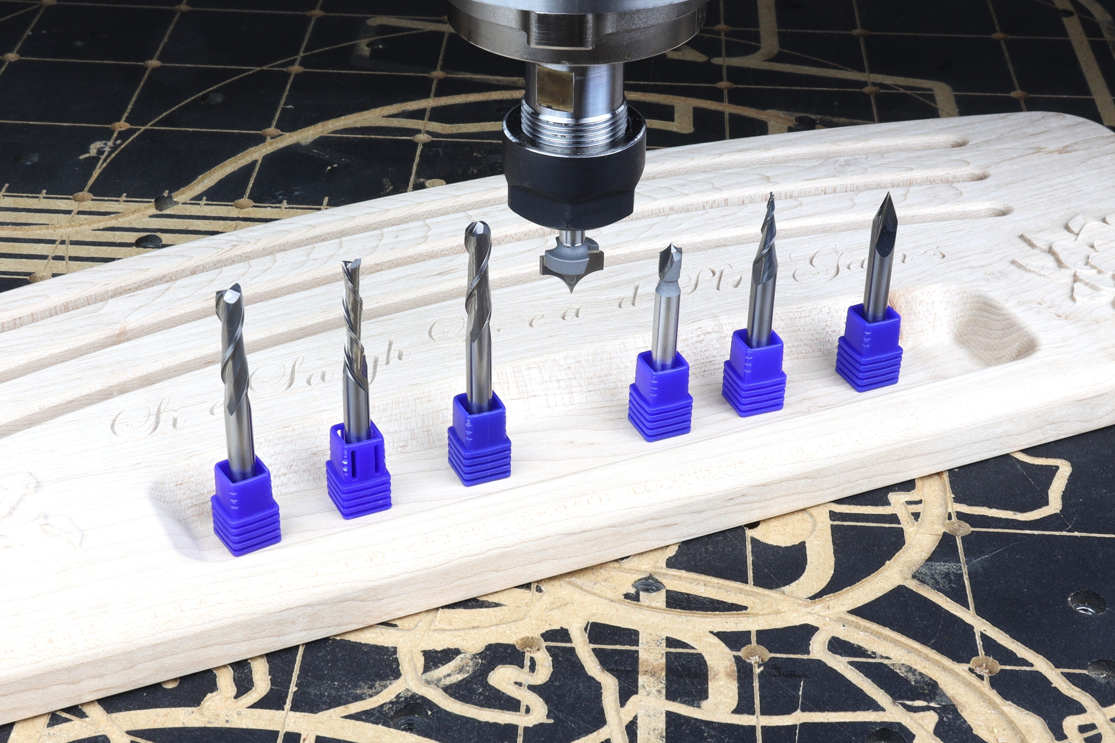 CNC Router Bit Set for Card & Game Piece Holder-Making w/ FREE Design Files