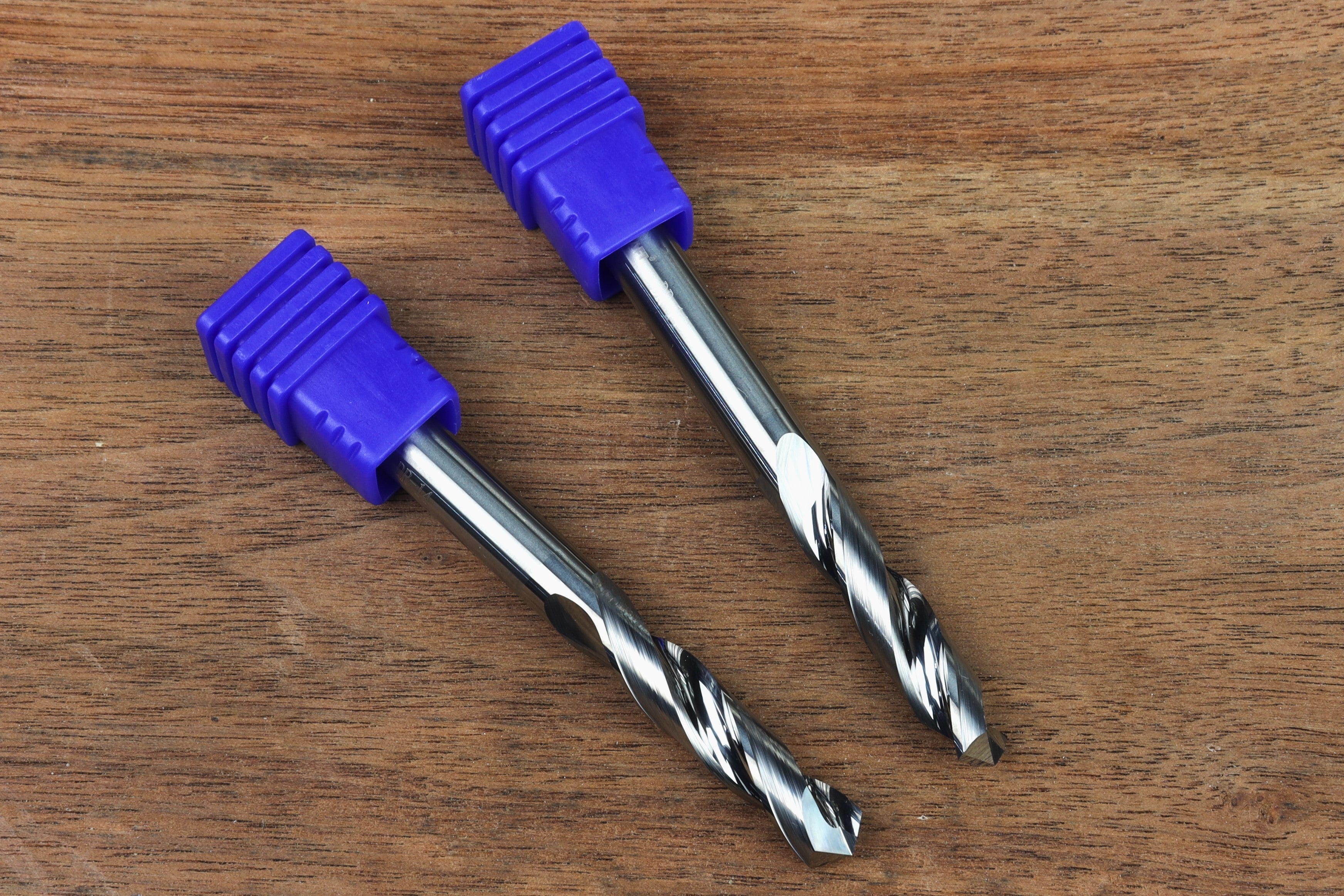 Set of 2 Extreme-Performance 1/4" Drill Bits for CNC Routers, 1/4 Shank