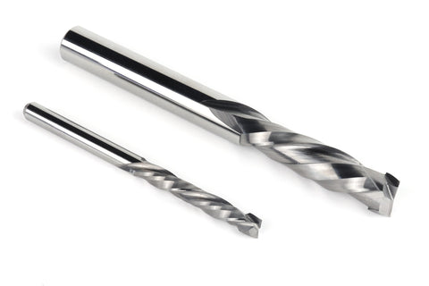 2pc Compression Endmill Bit Set For CNC Routers, 1/4 & 1/8 Dia.