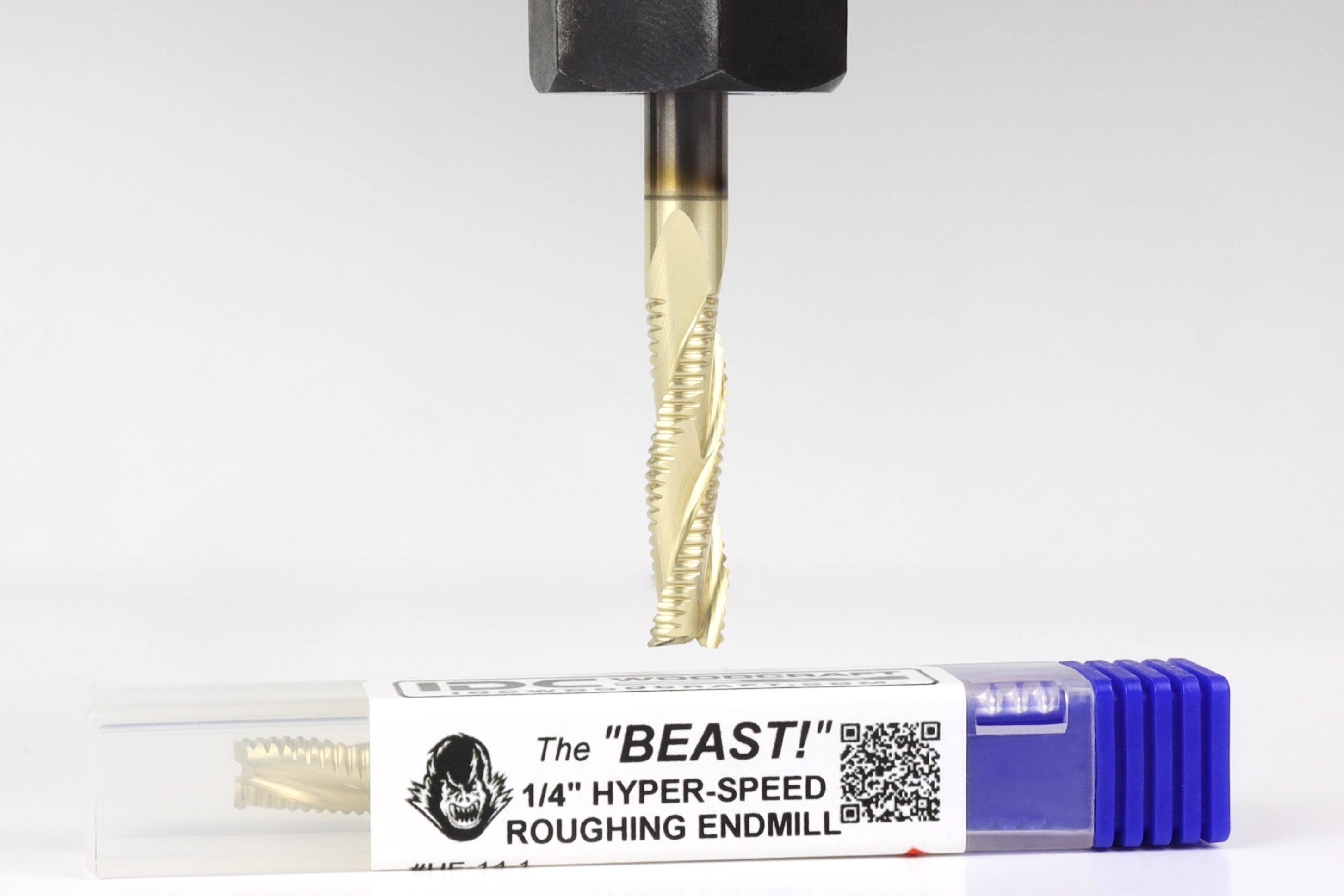 The "BEAST" 1/4 Hyper-Speed Roughing CNC Router Bit, 1/4 Shank