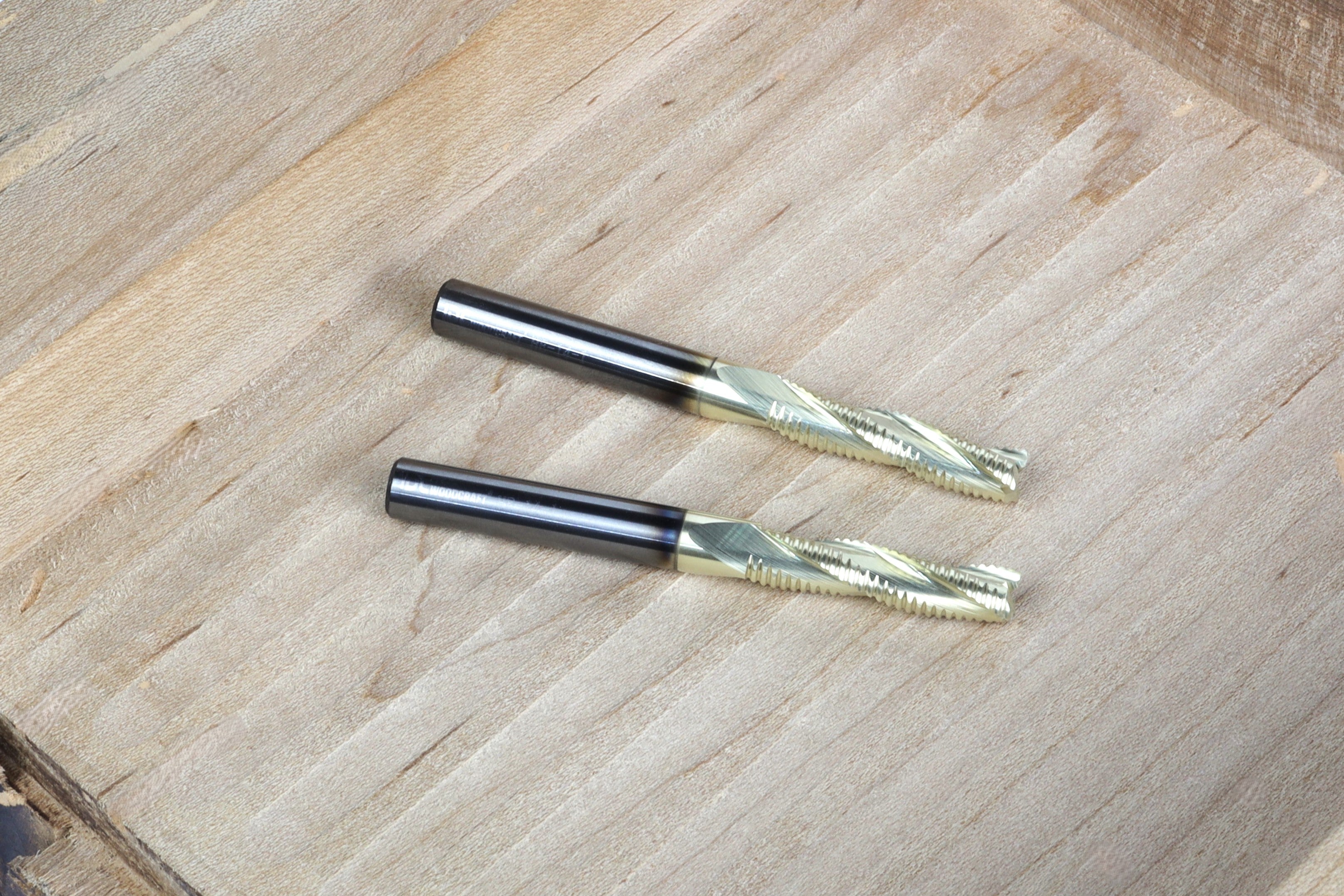 Set of 2 - "BEAST" 1/4 Hyper-Speed Roughing CNC Router Bit, 1/4 Shank