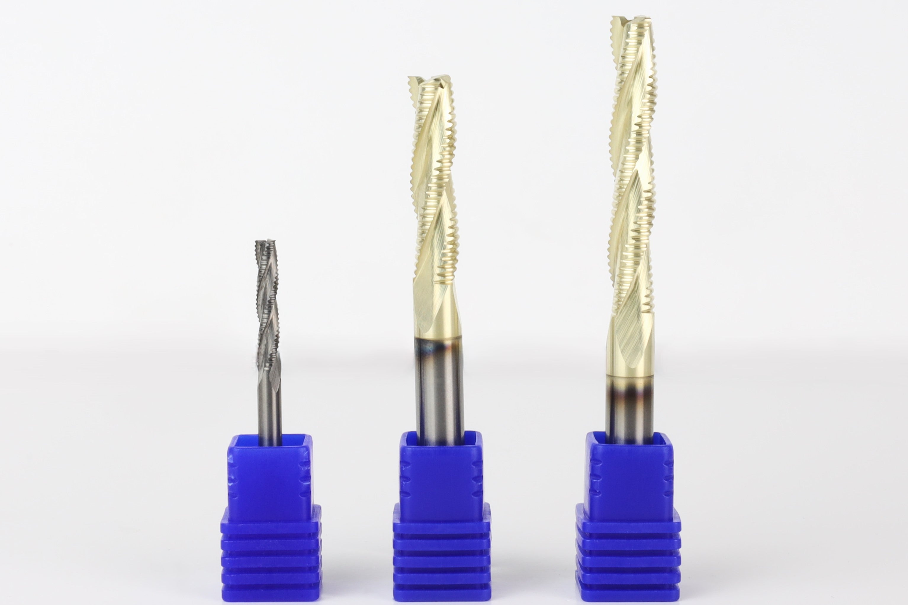 BEAST-BADGER-HOG Full Set, 3 High-Speed Roughing CNC Router Bits, 1/8 & 1/4 Shank