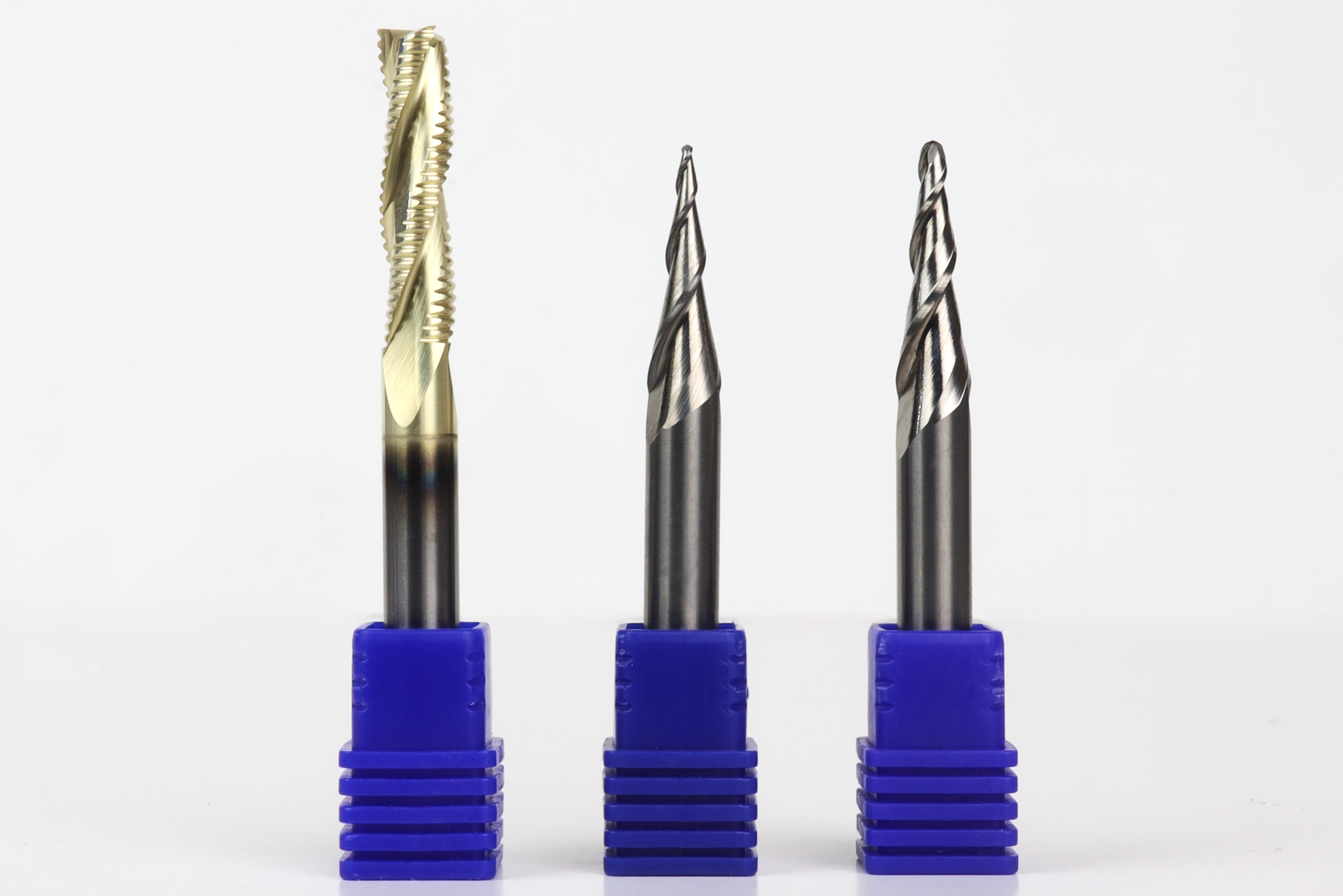 3D Carving CNC Router Bit Set, 2 Fine detail Taper Ball Nose and The B ...