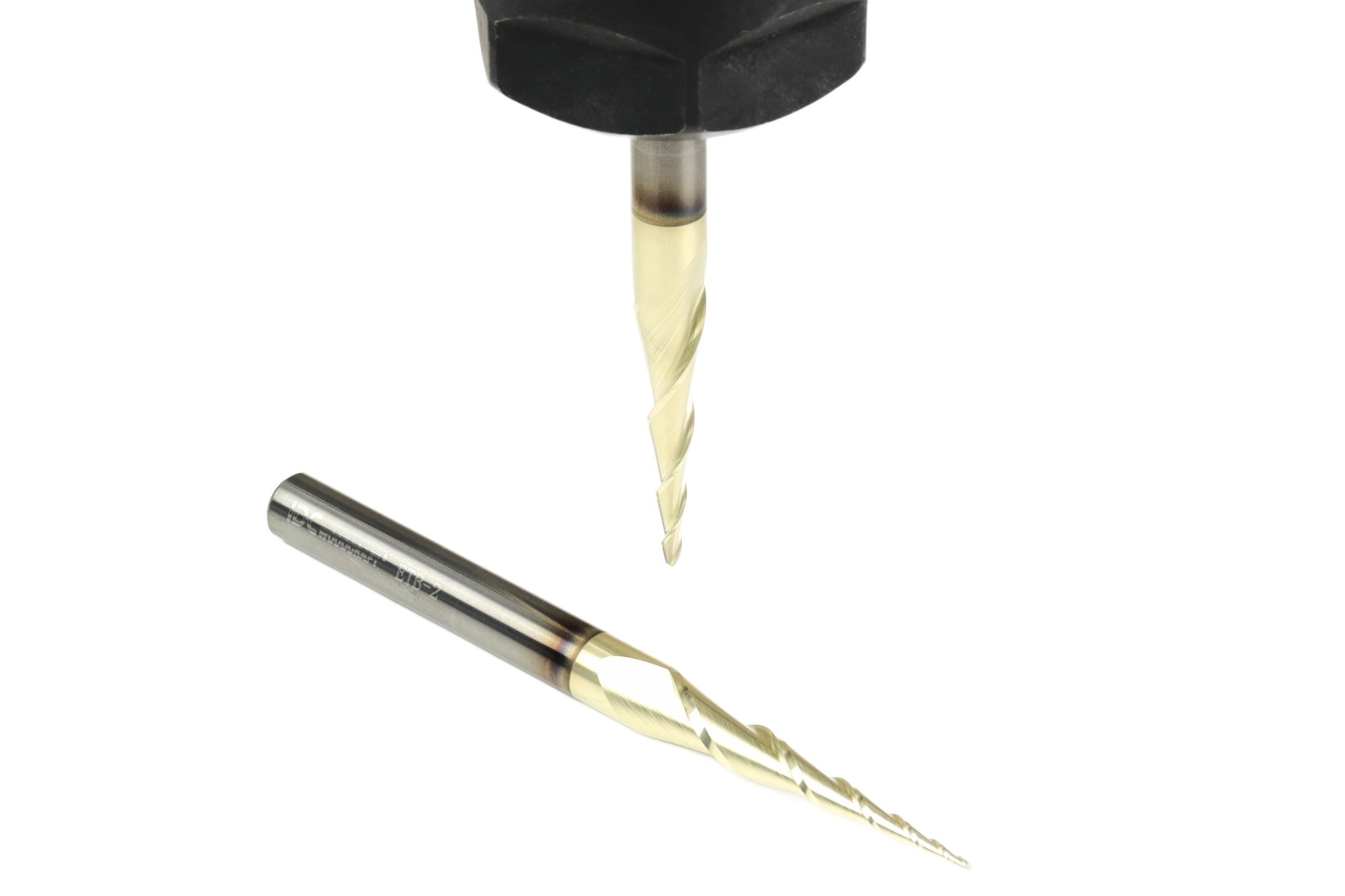 6° Long Tapered Ball Nose CNC Router Bit Set (Fine & Ultra-Fine Tips) – Ideal for Rotary Carving, Deep 3D Reliefs, and Cutting Board Inlays (¼” Shank, 2-Piece Set)